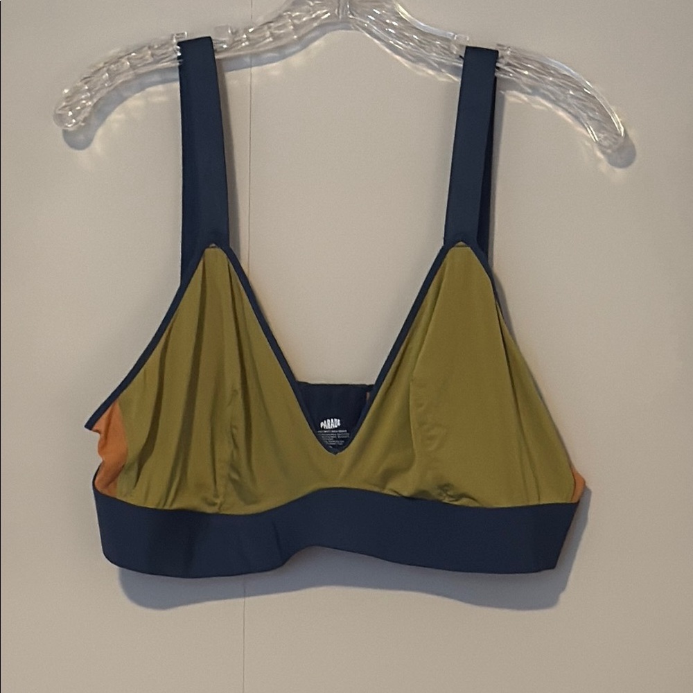 PARADE Green Blue Orange Bralette with Mesh & Supportive Straps 2XL